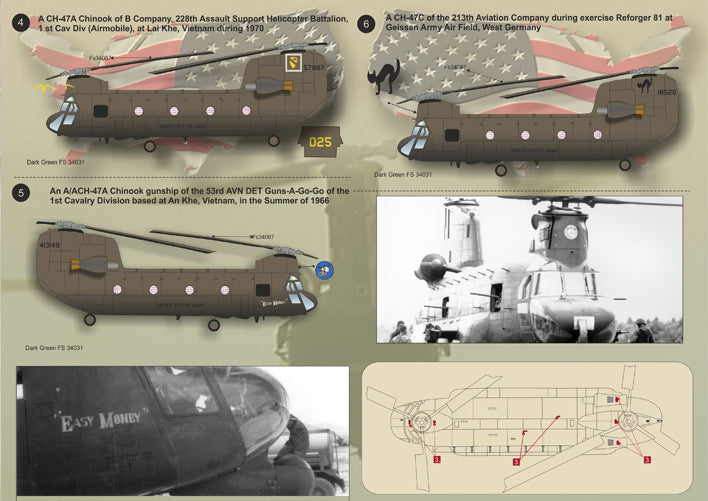 CH-47 Chinook 1962 Year 1/48 Scale Decal Print Scale 48-044