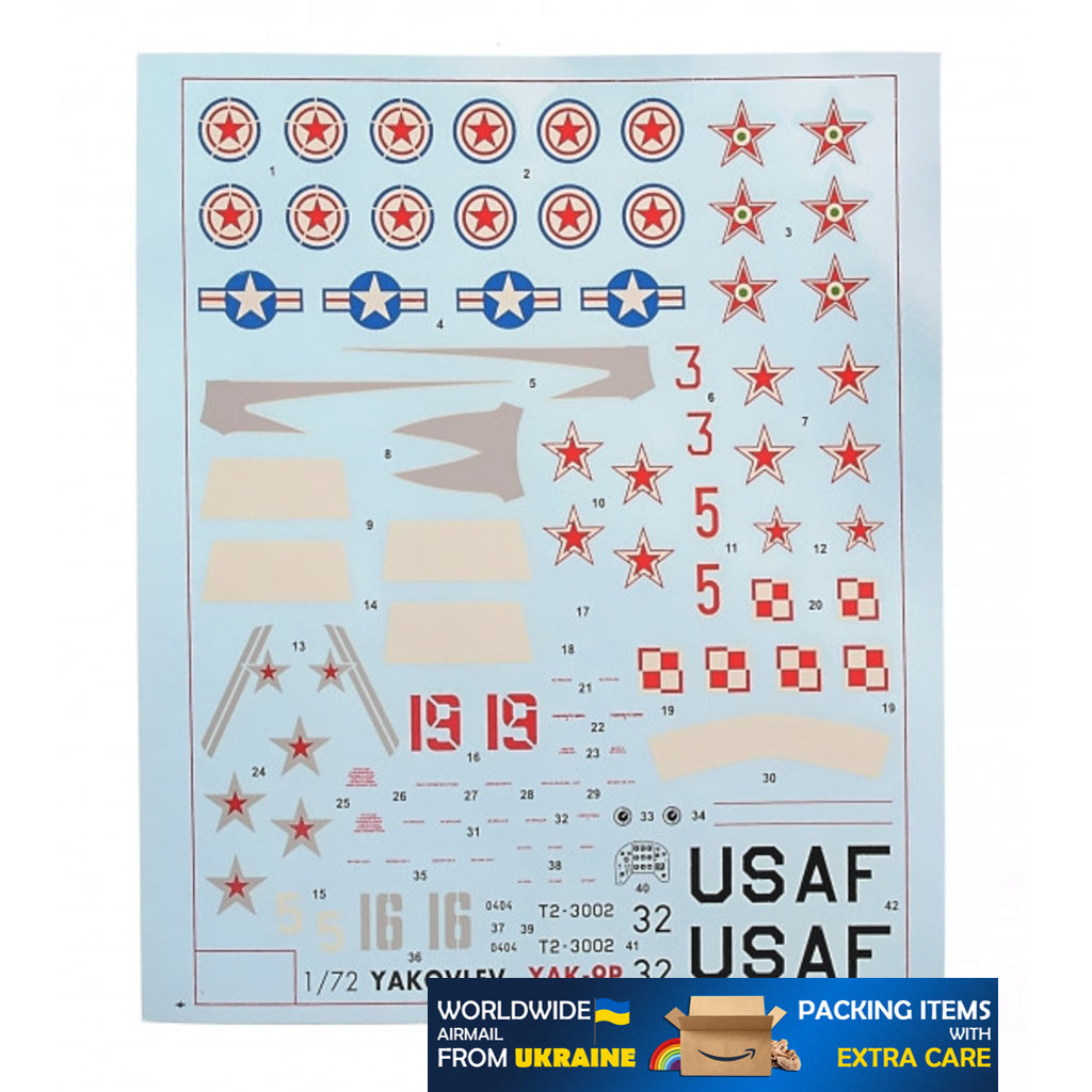Yak-9P Soviet Fighter 1942 Year 1/72 Scale Plastic Model Kit Amodel 7286