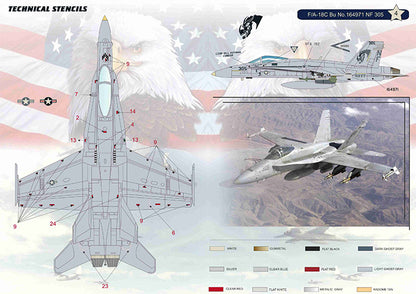F-18 Hornet 1983 Year 1/144 Scale Decals Print Scale 144-019